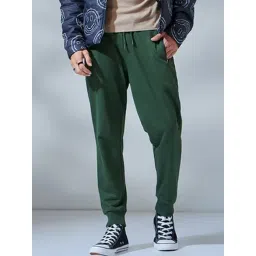 Bewakoof Green Regular Fit Joggers-picture-28
