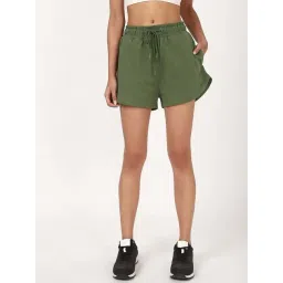 Bewakoof Green Regular Fit Sports Shorts-image-14