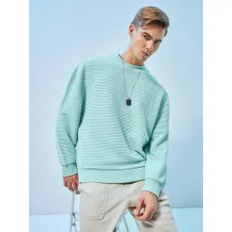 Bewakoof Green Relaxed Fit Oversized Sweatshirt-image-21