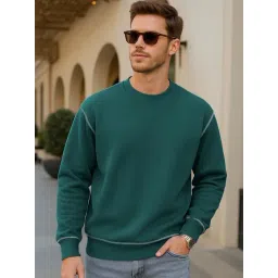 Bewakoof Green Relaxed Fit Sweatshirt-image-10