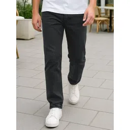 Bewakoof Grey Blended Slim Straight Fit Solid Jeans-picture-20