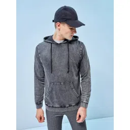 Bewakoof Grey Regular Fit Hooded Sweatshirt-picture-33