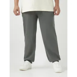 Bewakoof Grey Regular Fit Self Pattern Trackpants-picture-29