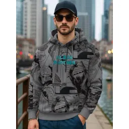Bewakoof Grey Relaxed Fit Hoodie-picture-35