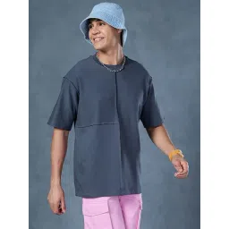 Bewakoof Heavy Duty 1.0 Men's Grey Oversized T-shirt-picture-40