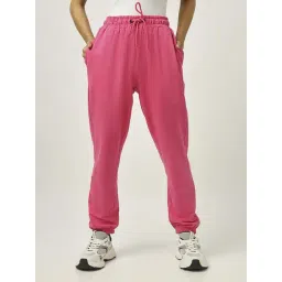 bewakoof Joggers Pink Mid Rise Joggers-picture-11