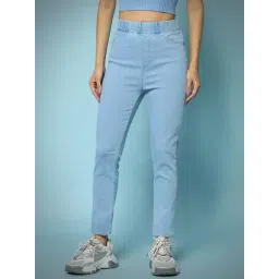 Bewakoof Light Blue Regular Fit Jeggings-picture-19