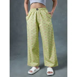 Bewakoof Light Green Printed Cotton Pyjamas-image-45