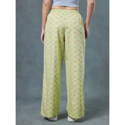 Bewakoof Light Green Printed Cotton Pyjamas image 2