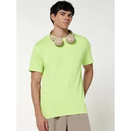 Bewakoof Lime Green Cotton Regular Fit T-Shirt-image-43