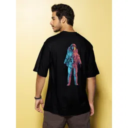 Bewakoof Men Black Printed Oversized T-shirt-picture-40