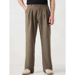 Bewakoof Men Brown Loose Fit Korean Pants-picture-22