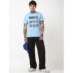 Bewakoof Men Graphic Printed Round Neck Pure Cotton T-shirt image 5