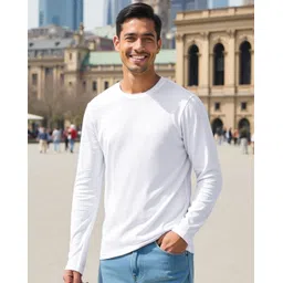bewakoof Men Solid Round Neck Pure Cotton White T-Shirt-picture-11