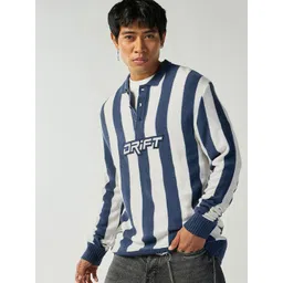 Bewakoof Men Striped Polo Collar Sweater-picture-35