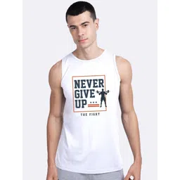 Bewakoof Men White & Grey Cotton Innerwear Vest-picture-15