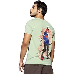 bewakoof Men's 100% Cotton Graphic Print Regular Fit Round Neck T-Shirt-picture-18