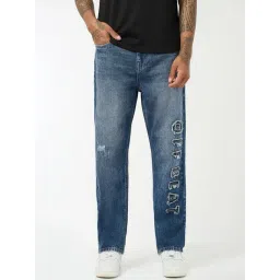 Bewakoof Men's Blue Straight Fit Jeans-picture-21