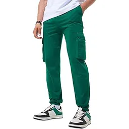 bewakoof Men's Cotton Oversized Fit Joggers|Bewakoof Air 1.0 | Track pants for man | Lower for man | Trouser for men | Baggy trackpants for men | Multipurpose | Mens Lower Activewear | Utility Pockets | Lightweight & Flexible Elastic Waist | Casual Joggers | Loose Fit-picture-37