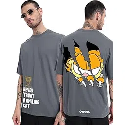 bewakoof Men's Graphic Print Oversized Fit T-Shirt-picture-46