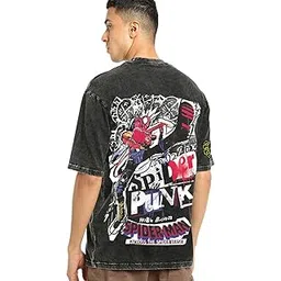 Bewakoof Men's Graphic Print Oversized Fit T-Shirt-picture-19