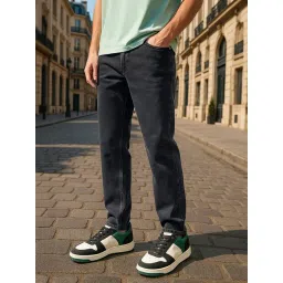 Bewakoof Men's Grey Slim Straight Fit Stretchable Mid-Rise Jeans-picture-26