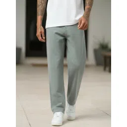 Bewakoof Men's Grey Straight Fit Jeans-picture-25