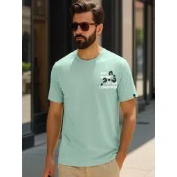 Bewakoof Men's Iceberg Green Am I Awake Typography T-Shirt-picture-26