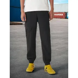 Bewakoof Men's Jet Black Super Loose Fit Nylon Cargo Jogger Pant-picture-22