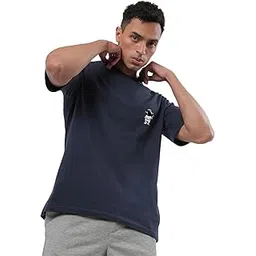 bewakoof Men's Peace Out Astronaut Graphic Printed 100% Cotton T-Shirt - Oversized Fit, Round Neck, Half Sleeves-picture-13