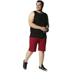 bewakoof Men's Solid Black Round Neck Sleeveless Vest-picture-13
