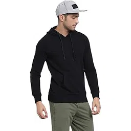 bewakoof Men's Solid Regular Fit Full Sleeve Fleece Hoodies-picture-37