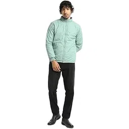 bewakoof Men's Solid Regular Fit Full Sleeve Stand Collar Nylon Reversible Puffer Jacket-picture-38