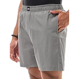 bewakoof Men's Solid Regular Fit Poplin Boxer-picture-22