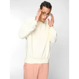 Bewakoof Off White Boxy Fit Oversized Sweatshirt-picture-32