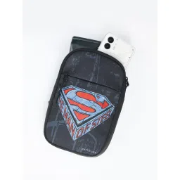 Bewakoof Official Dc Unisex Black Man Of Steel Printed Sling Bag-picture-15