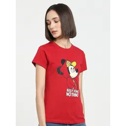 Bewakoof Official Disney Merchandise Busy Doing Nothing Slim Fit T-Shirt-picture-37