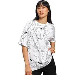 bewakoof Official Looney Tunes Merchandise Looney Tunes Women's 100% Cotton Oversized Fit Round Neck T-Shirt-picture-11