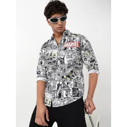 Bewakoof Official Marvel Merchandise Men Avengers Printed Cotton Casual Shirt-picture-28