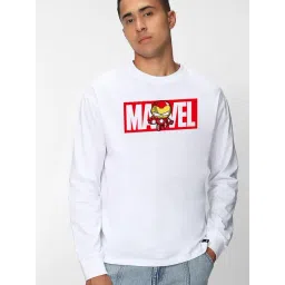 Bewakoof Official Marvel Merchandise White Oversized Graphic T-Shirt-picture-12