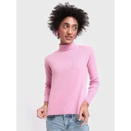 Bewakoof Pink Regular Fit Sweater-picture-20