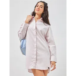 Bewakoof Super Loose Fit Woven Pure Cotton Shirt Style Dress-picture-10