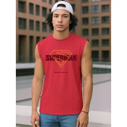 Bewakoof Superman Printed Oversized Cotton Gym Vest-picture-29