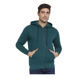 Bewakoof Teal Regular Fit Hooded Sweatshirt-picture-19
