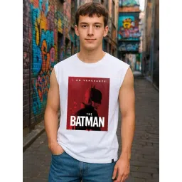 Bewakoof White Cotton Graphic Relaxed Fit Vest-picture-46