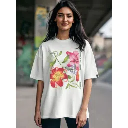 Bewakoof White Cotton Graphic T-Shirt-picture-24