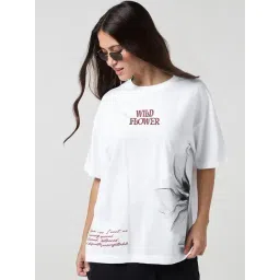 Bewakoof White Cotton Graphic T-Shirt-picture-23