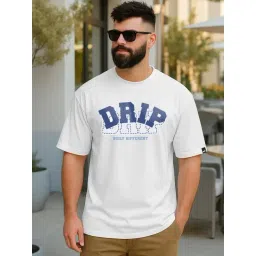 Bewakoof White Cotton Relaxed Fit Oversized T-Shirt-picture-25