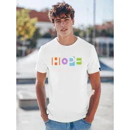 Bewakoof White Crew T-Shirt-picture-44