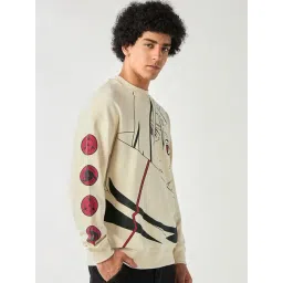 Bewakoof Whitecap Gray Graphic Relaxed Fit Sweatshirt-picture-43